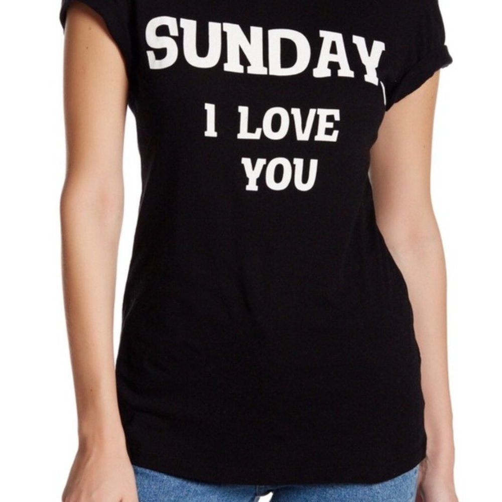 WILDFOX Sunday I Love You Graphic T Shirt